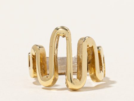 Yellow Gold Wavy Zigzag Ring | SZ 2.5 | For Discount