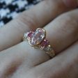 Kunzite & Tourmaline Three Stone Ring | 1.89ctw | SZ 7 | For Discount