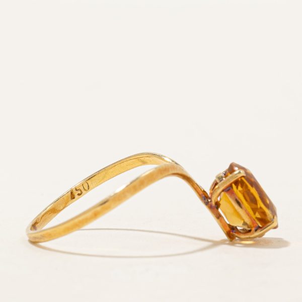 Mandarin Citrine Chevron Cocktail Ring | 1.90ct | SZ 7.25 | Supply