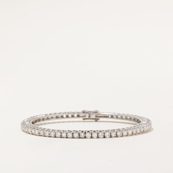 Diamond Bangle Bracelet | 5.60ctw I1 I2 G H | 8  | For Discount