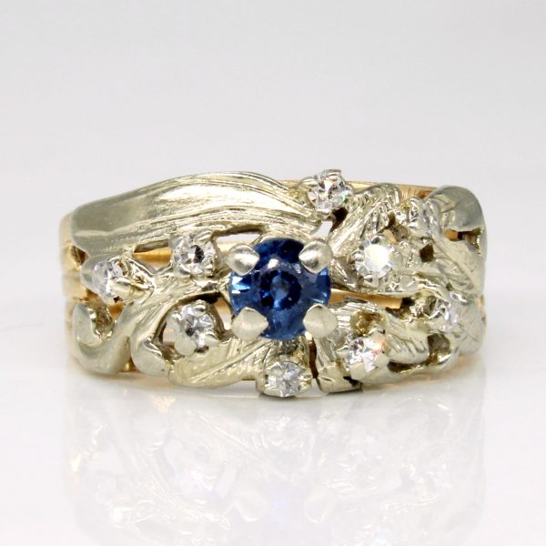 Sapphire & Diamond Ring | 0.40ct, 0.18ctw | SZ 6.25 | Hot on Sale