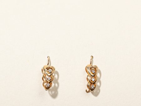 Triple Heart Diamond Earrings | 0.03ctw | Online