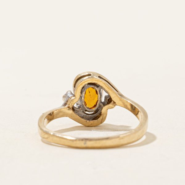 Mandarin Citrine & Diamond Ring | 0.37ct, 0.02ctw | SZ 3 | on Sale