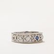 Sapphire & Diamond Soft Square Ring | 0.06ct, 0.10ctw | SZ 5.5 | Discount