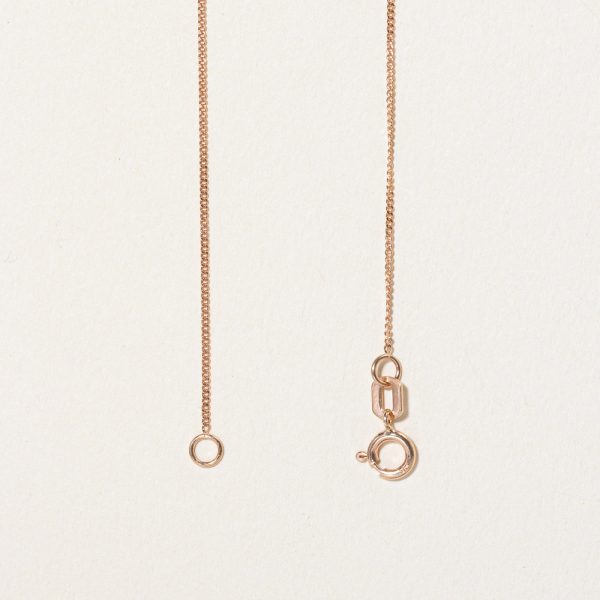 10k Rose Gold Curb Link Chain | 18  | For Sale