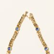 18K Yellow Gold Diamond and Sapphire Bracelet | 0.13ctw, 2.58ctw | 7.25  on Sale