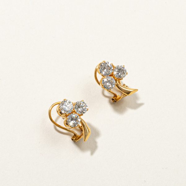 Three Stone Diamond Earrings | 2.80ctw | Online