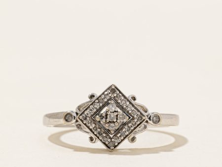 Ornate Diamond Ring | 0.17ctw | SZ 7.5 | Cheap