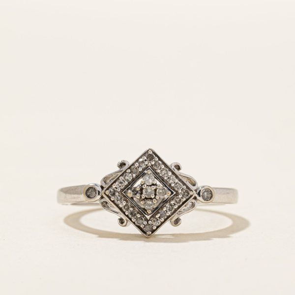 Ornate Diamond Ring | 0.17ctw | SZ 7.5 | Cheap