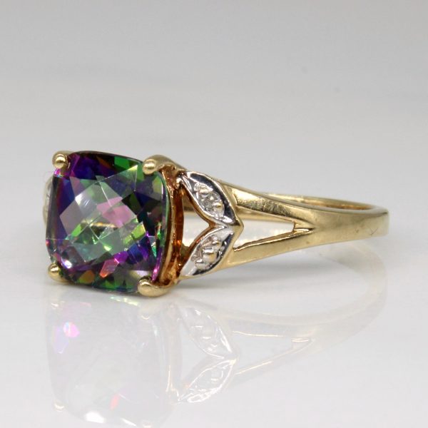 Mystic Topaz & Diamond Cocktail Ring | 2.10ct, 0.01ct | SZ 9.25 | Online