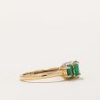 Three Stone Emerald & Diamond Ring | 1.10ctw, 0.06ctw | SZ 7 | Online Hot Sale