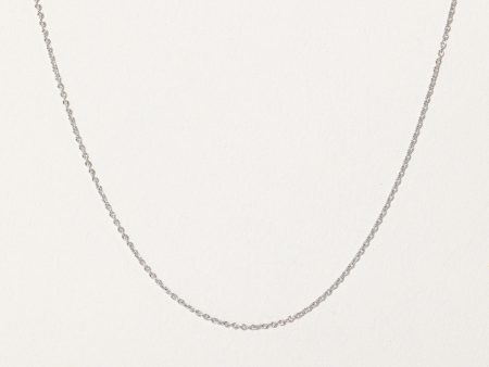 10k White Gold Rolo Link Chain | 17 -18  | Online Hot Sale