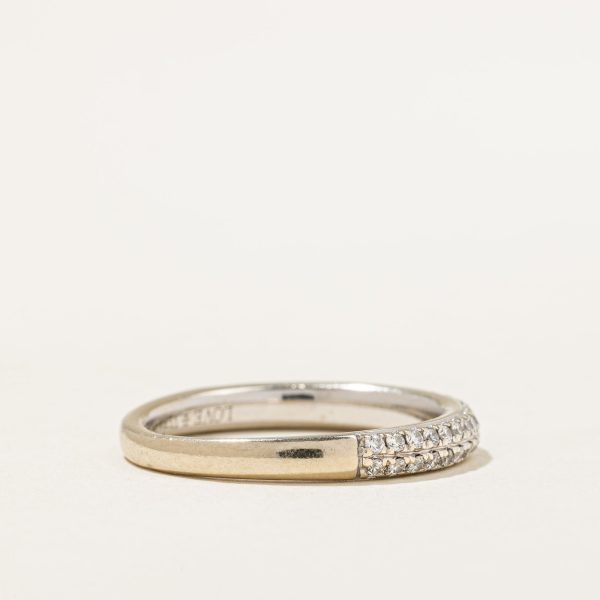 Vera Wang  Double Row Semi Eternity Diamond Band | 0.33ctw | SZ 6.25 | Online now