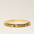 18K Yellow Gold Emerald & Diamond Bangle | 0.55ctw, 2.81ctw | 7.75  | Cheap