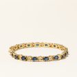 18K Yellow Gold Sapphire & Diamond Bracelet | 4.84ctw, 0.55ctw | 6.75  | Supply