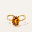 Mandarin Citrine Chevron Cocktail Ring | 1.90ct | SZ 7.25 | Supply