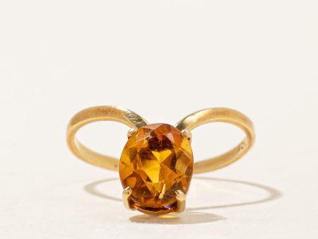 Mandarin Citrine Chevron Cocktail Ring | 1.90ct | SZ 7.25 | Supply