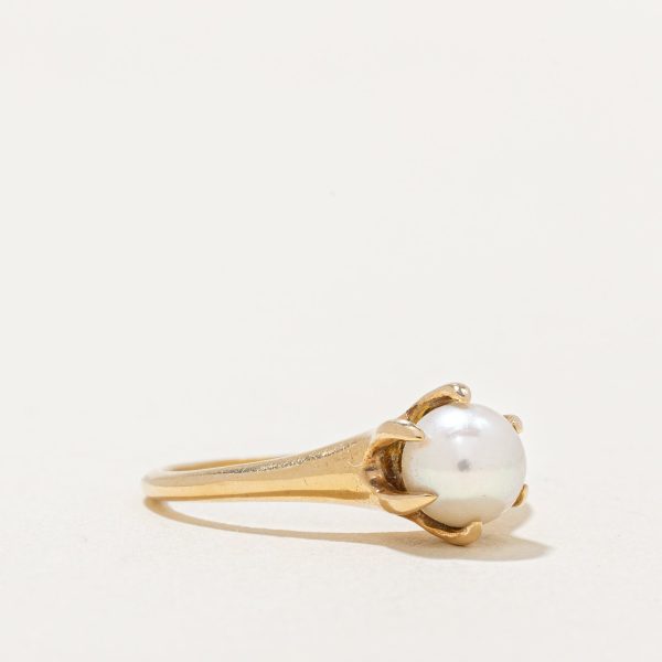 Pearl Claw Set Cocktail Ring | SZ 6.75 | Online Hot Sale