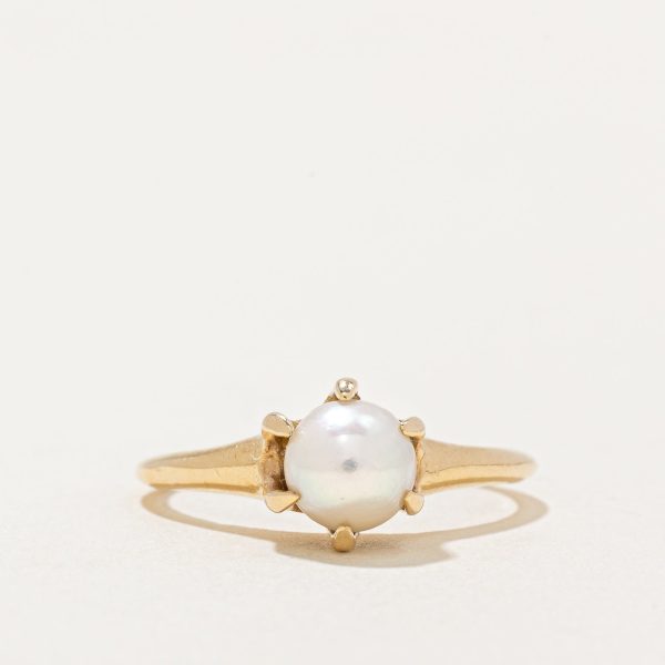 Pearl Claw Set Cocktail Ring | SZ 6.75 | Online Hot Sale