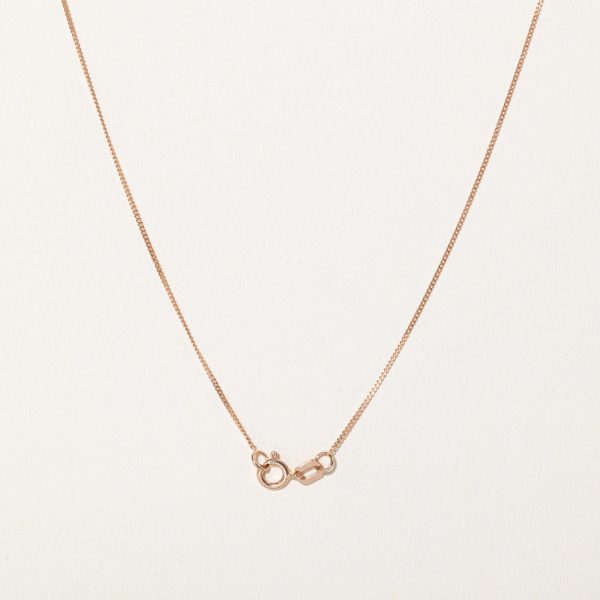 10k Rose Gold Curb Link Chain | 18  | For Sale