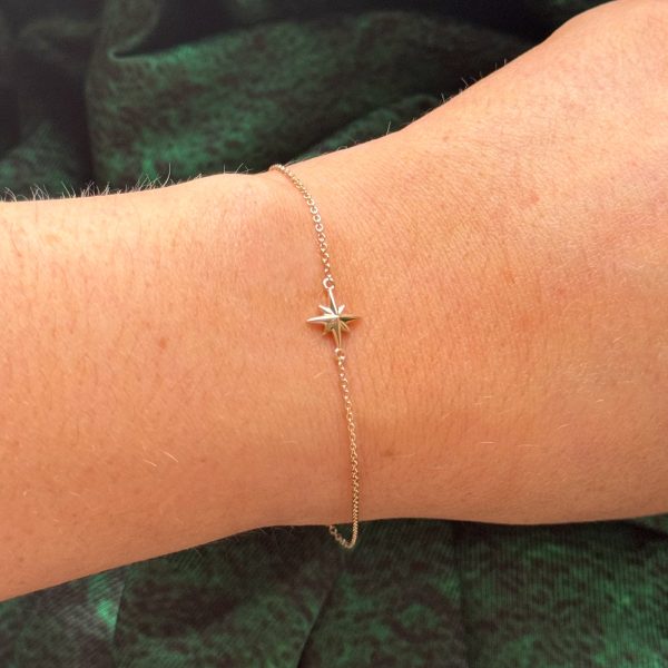 100 Ways  14k Yellow Gold Star Pendant Bracelet | 7  | Online now