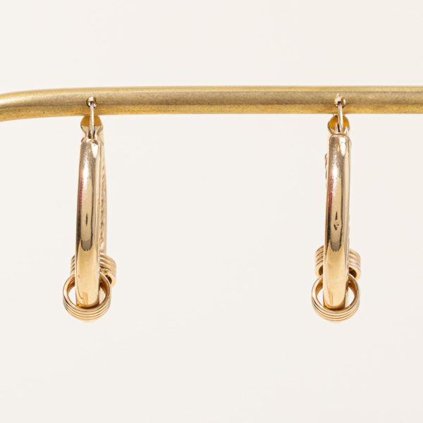 Textured Gold Hoops Online Sale