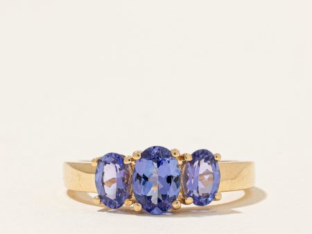 Three Stone Tanzanite Ring | 1.50ctw | SZ 7.5 | Online Sale