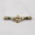 Vintage Chrysocolla & Pearl Brooch | 0.25ctw | Cheap