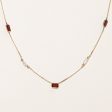 Garnet & Rice Pearl Necklace | 5.00ctw | 24  | Online now