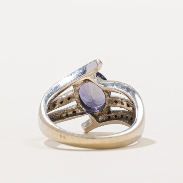 Iolite & Diamond Bypass Ring | 1.50ct, 0.15ctw | SZ 6 | Discount