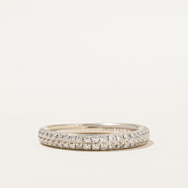 Vera Wang  Double Row Semi Eternity Diamond Band | 0.33ctw | SZ 6.25 | Online now