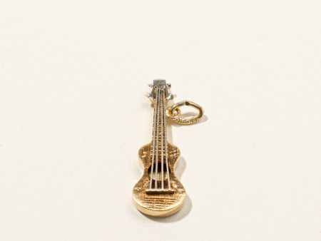 Yellow Gold Guitar Charm Online now