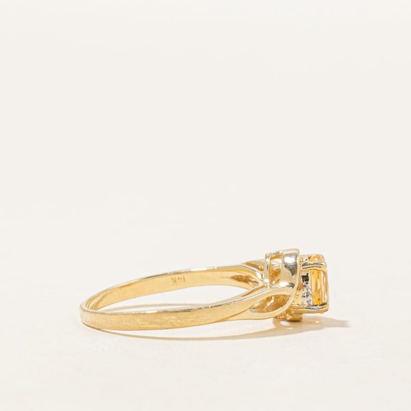 Yellow Topaz & Diamond Ring | 0.56ct, 0.01ctw | SZ 8 | For Discount