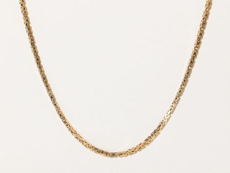 14k Yellow Gold Byzantine Chain | 21  | Online