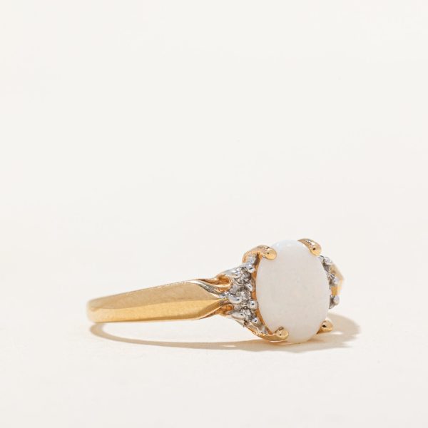 Opal & Diamond Ring | 0.60ct, 0.02ctw | SZ 8.5 | Fashion