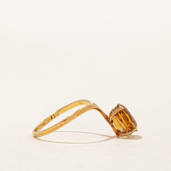 Mandarin Citrine Chevron Cocktail Ring | 1.90ct | SZ 7.25 | Supply