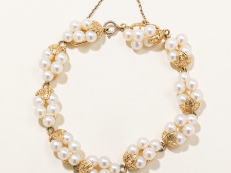 Mikimoto  Cluster Pearl Bracelet | 8  | For Sale