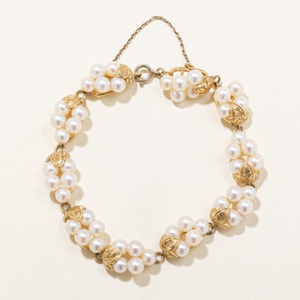 Mikimoto  Cluster Pearl Bracelet | 8  | For Sale