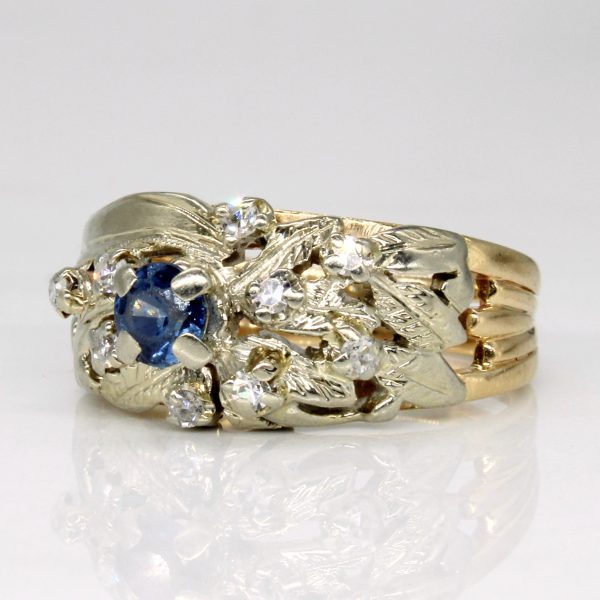 Sapphire & Diamond Ring | 0.40ct, 0.18ctw | SZ 6.25 | Hot on Sale