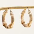 Textured Gold Hoops Online Sale