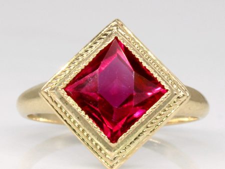 Synthetic Ruby Cocktail Ring | 1.65ct | SZ 6 | Online Hot Sale