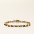 18K Yellow Gold Sapphire & Diamond Bracelet | 4.84ctw, 0.55ctw | 6.75  | Supply