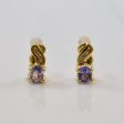 Oval Tanzanite & Diamond Stud Earrings | 0.70ctw, 0.06ctw | Online now