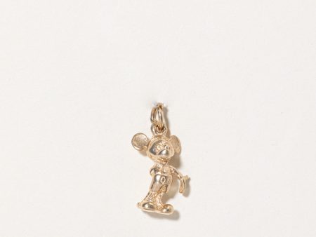 14k Yellow Gold Mickey Mouse Charm Hot on Sale