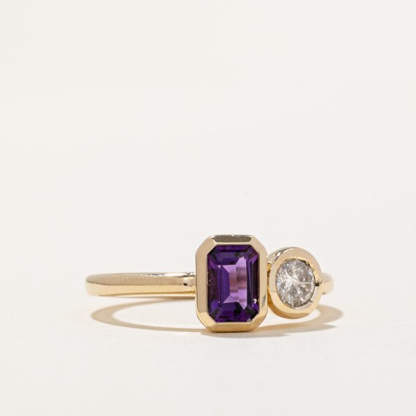 100 Ways  Amethyst & Diamond Ring | 0.55ct, 0.21ct | SZ 7 | Fashion