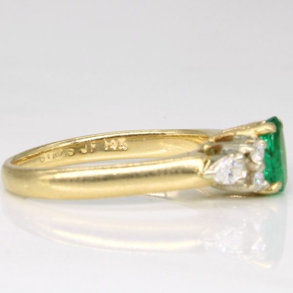 Emerald & Diamond Ring | 0.30ct, 0.21ctw | SZ 5.75 | For Cheap