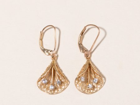 10K Yellow Gold Diamond Drop Earrings | 0.15ctw | For Discount