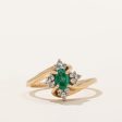 Emerald & Diamond Ring | 0.40ct, 0.10ctw | SZ 4.5 | Online