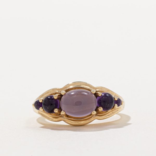 Lavender Chalcedony & Amethyst Cocktail Ring | 2.25ctw | SZ 7.75 | For Cheap