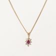 Ruby & Diamond Pendant Necklace | 0.15ct, 0.08ctw | 18  | Hot on Sale